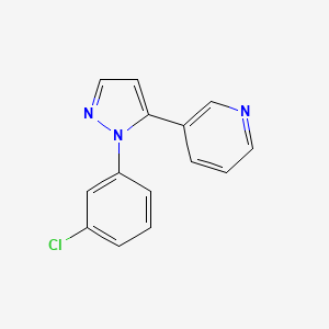 3-(1-(3-chlorophenyl)-1H-pyrazol-5-yl)pyridine