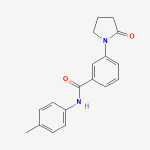 molecular formula C18H18N2O2 B5787333 N-(4-methylphenyl)-3-(2-oxopyrrolidin-1-yl)benzamide 