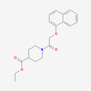 molecular formula C20H23NO4 B5787339 Ethyl 1-(2-naphthalen-1-yloxyacetyl)piperidine-4-carboxylate 