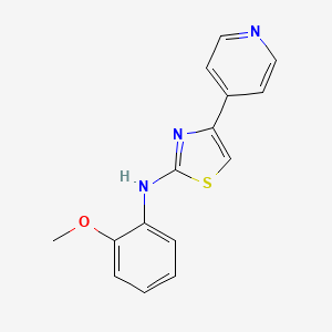 molecular formula C15H13N3OS B5787402 N-(2-methoxyphenyl)-4-pyridin-4-yl-1,3-thiazol-2-amine 