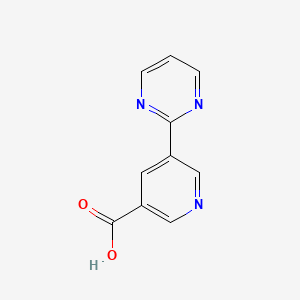molecular formula C10H7N3O2 B578741 5-(Pyrimidin-2-yl)nicotinic acid CAS No. 1237518-66-9