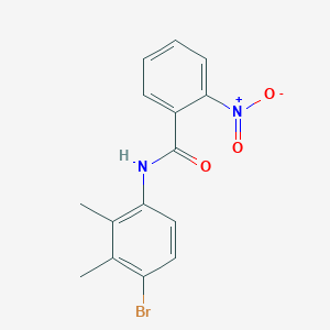 molecular formula C15H13BrN2O3 B5787410 N-(4-bromo-2,3-dimethylphenyl)-2-nitrobenzamide 