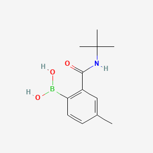 molecular formula C12H18BNO3 B578742 2-(T-Butylcarbamoyl)-4-methylphenylboronic acid CAS No. 1256345-94-4
