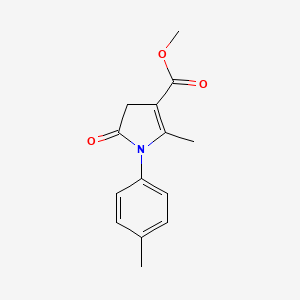 molecular formula C14H15NO3 B5787433 methyl 5-methyl-1-(4-methylphenyl)-2-oxo-3H-pyrrole-4-carboxylate 