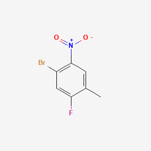 molecular formula C7H5BrFNO2 B578744 1-Bromo-5-fluoro-4-methyl-2-nitrobenzene CAS No. 1345471-69-3