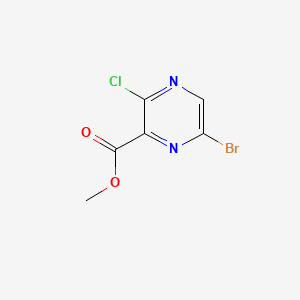 molecular formula C6H4BrClN2O2 B578747 Methyl 6-bromo-3-chloropyrazine-2-carboxylate CAS No. 1256921-67-1