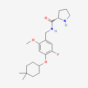 (S)-N-(4-((4,4-Dimethylcyclohexyl)oxy)-5-fluoro-2-methoxybenzyl)pyrrolidine-2-carboxamide