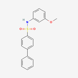 molecular formula C19H17NO3S B5787523 N-(3-methoxyphenyl)-4-phenylbenzenesulfonamide 