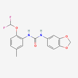 molecular formula C16H14F2N2O4 B5787590 N-(1,3-BENZODIOXOL-5-YL)-N'-[2-(DIFLUOROMETHOXY)-5-METHYLPHENYL]UREA 