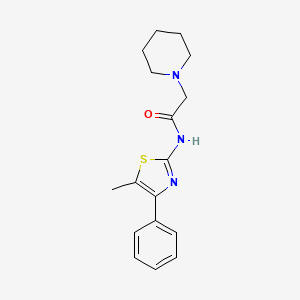 molecular formula C17H21N3OS B5787595 N-(5-methyl-4-phenyl-1,3-thiazol-2-yl)-2-(piperidin-1-yl)acetamide 