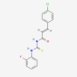 molecular formula C16H12ClFN2OS B5787602 (2E)-3-(4-chlorophenyl)-N-[(2-fluorophenyl)carbamothioyl]prop-2-enamide 