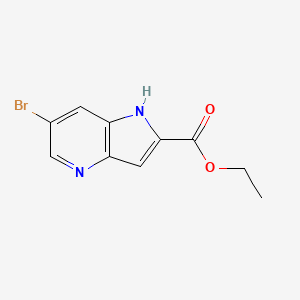 molecular formula C10H9BrN2O2 B578761 6-溴-1H-吡咯并[3,2-b]吡啶-2-羧酸乙酯 CAS No. 1234616-09-1