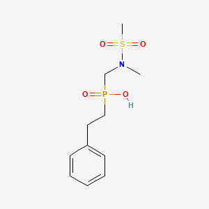 molecular formula C11H18NO4PS B5787702 [(N-Methylmethanesulfonamido)methyl](2-phenylethyl)phosphinic acid 