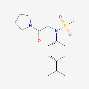 molecular formula C16H24N2O3S B5787729 N-(2-oxo-2-pyrrolidin-1-ylethyl)-N-(4-propan-2-ylphenyl)methanesulfonamide 