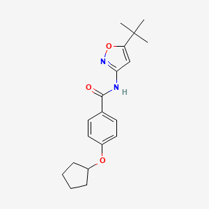 molecular formula C19H24N2O3 B5787749 N-(5-tert-butyl-1,2-oxazol-3-yl)-4-(cyclopentyloxy)benzamide 