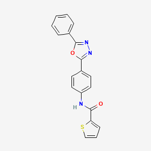 molecular formula C19H13N3O2S B5787830 N-[4-(5-phenyl-1,3,4-oxadiazol-2-yl)phenyl]thiophene-2-carboxamide 