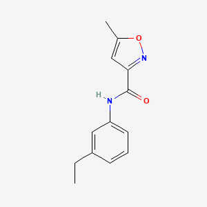 molecular formula C13H14N2O2 B5787909 N-(3-ethylphenyl)-5-methyl-1,2-oxazole-3-carboxamide 