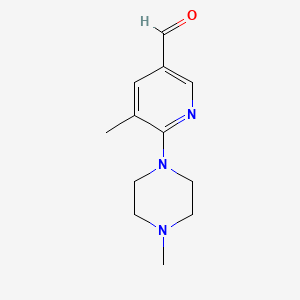 5-Methyl-6-(4-methylpiperazin-1-yl)nicotinaldehyde