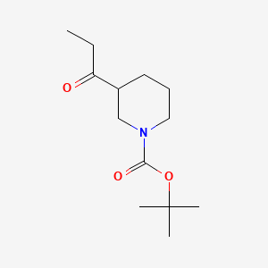 molecular formula C13H23NO3 B578796 Tert-butyl 3-propionylpiperidine-1-carboxylate CAS No. 1226294-61-6
