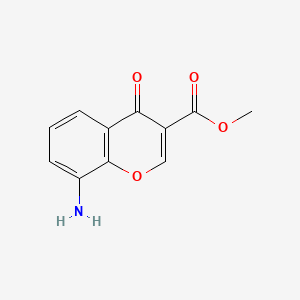 molecular formula C11H9NO4 B578798 Methyl 8-amino-4-oxo-4H-chromene-3-carboxylate CAS No. 1253654-50-0