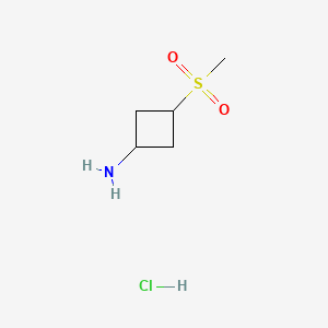 molecular formula C5H12ClNO2S B578801 trans-3-Methylsulfonylcyclobutylamine CAS No. 1363382-80-2