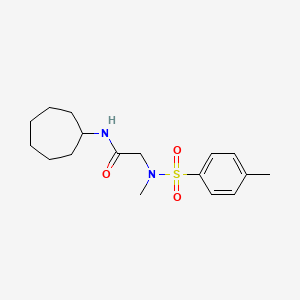 molecular formula C17H26N2O3S B5788100 N-cycloheptyl-N~2~-methyl-N~2~-[(4-methylphenyl)sulfonyl]glycinamide 