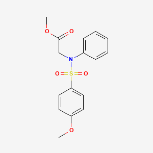 molecular formula C16H17NO5S B5788107 methyl 2-(N-(4-methoxyphenyl)sulfonylanilino)acetate 