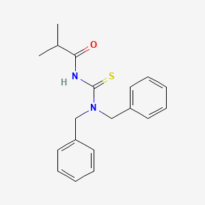 molecular formula C19H22N2OS B5788178 N-[(dibenzylamino)carbonothioyl]-2-methylpropanamide 