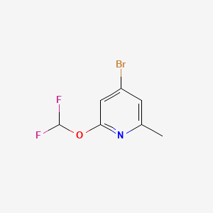 molecular formula C7H6BrF2NO B578821 4-Bromo-2-(difluoromethoxy)-6-methylpyridine CAS No. 1227184-58-8