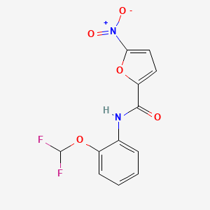 molecular formula C12H8F2N2O5 B5788249 N-[2-(difluoromethoxy)phenyl]-5-nitrofuran-2-carboxamide 