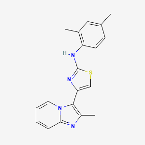 molecular formula C19H18N4S B5788267 N-(2,4-Dimethylphenyl)-N-[4-(2-methylimidazo[1,2-A]pyridin-3-YL)-1,3-thiazol-2-YL]amine 