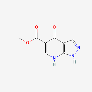 molecular formula C8H7N3O3 B578829 Methyl 4-hydroxy-1H-pyrazolo[3,4-b]pyridine-5-carboxylate CAS No. 1335053-55-8