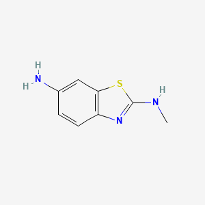 molecular formula C8H9N3S B578844 N2-Methylbenzo[d]thiazole-2,6-diamine CAS No. 16349-38-5