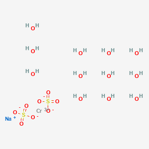 molecular formula CrH24NaO20S2 B578845 Sodium;chromium(3+);disulfate;dodecahydrate CAS No. 17854-98-7