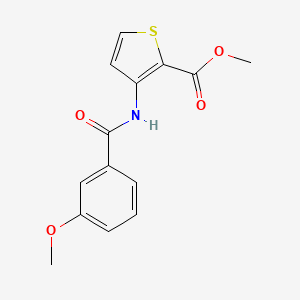 molecular formula C14H13NO4S B5788516 Methyl 3-[(3-methoxybenzoyl)amino]thiophene-2-carboxylate 