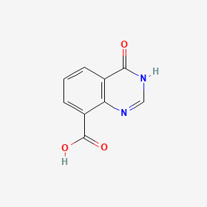 molecular formula C9H6N2O3 B578853 4-Oxo-3,4-dihydroquinazoline-8-carboxylic acid CAS No. 19181-77-2