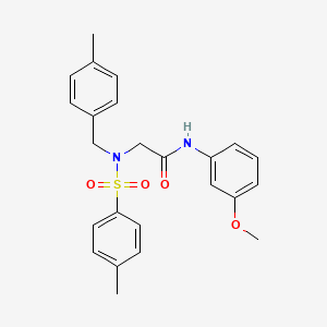 molecular formula C24H26N2O4S B5788532 N-(3-methoxyphenyl)-2-[(4-methylphenyl)methyl-(4-methylphenyl)sulfonylamino]acetamide 