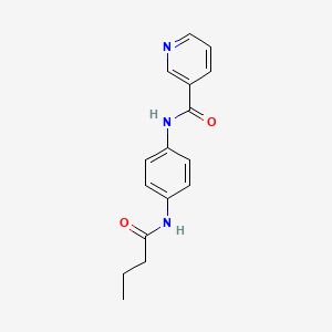 molecular formula C16H17N3O2 B5788604 N-[4-(butanoylamino)phenyl]pyridine-3-carboxamide 