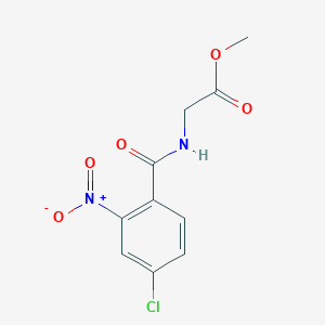molecular formula C10H9ClN2O5 B5788622 methyl 2-[(4-chloro-2-nitrobenzoyl)amino]acetate 