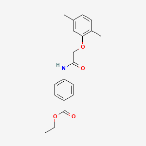 molecular formula C19H21NO4 B5788631 Ethyl 4-[[2-(2,5-dimethylphenoxy)acetyl]amino]benzoate 