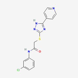 molecular formula C15H12ClN5OS B5788659 N-(3-CHLORO-PHENYL)-2-(5-PYRIDIN-4-YL-2H-(1,2,4)TRIAZOL-3-YLSULFANYL)-ACETAMIDE 