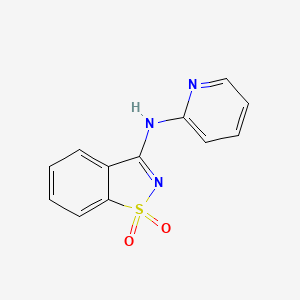 molecular formula C12H9N3O2S B5788748 N-(2-pyridinyl)-1,2-benzisothiazol-3-amine 1,1-dioxide 
