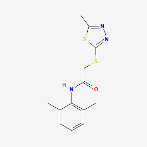 molecular formula C13H15N3OS2 B5788819 N~1~-(2,6-DIMETHYLPHENYL)-2-[(5-METHYL-1,3,4-THIADIAZOL-2-YL)SULFANYL]ACETAMIDE 