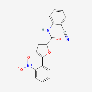 molecular formula C18H11N3O4 B5788874 N-(2-cyanophenyl)-5-(2-nitrophenyl)furan-2-carboxamide 