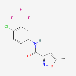 molecular formula C12H8ClF3N2O2 B5788880 N-[4-CHLORO-3-(TRIFLUOROMETHYL)PHENYL]-5-METHYL-12-OXAZOLE-3-CARBOXAMIDE 