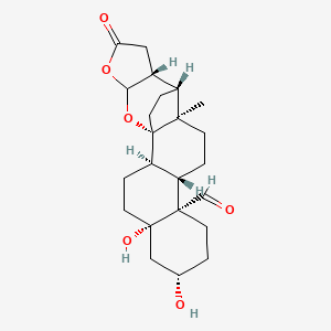 molecular formula C23H32O6 B578900 Isostrophanthidin CAS No. 143-58-8