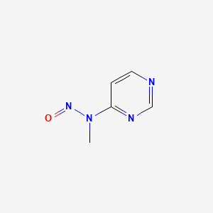 molecular formula C5H6N4O B578901 N-methyl-N-pyrimidin-4-ylnitrous amide CAS No. 16220-54-5