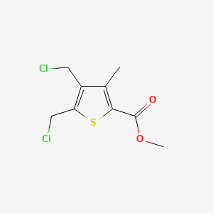molecular formula C9H10Cl2O2S B578905 Methyl 4,5-bis(chloromethyl)-3-methylthiophene-2-carboxylate CAS No. 18354-75-1