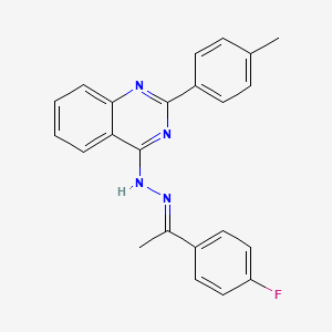 molecular formula C23H19FN4 B5789062 N-[(E)-1-(4-fluorophenyl)ethylideneamino]-2-(4-methylphenyl)quinazolin-4-amine 