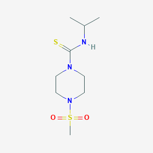 molecular formula C9H19N3O2S2 B5789096 N-ISOPROPYL-4-(METHYLSULFONYL)TETRAHYDRO-1(2H)-PYRAZINECARBOTHIOAMIDE 